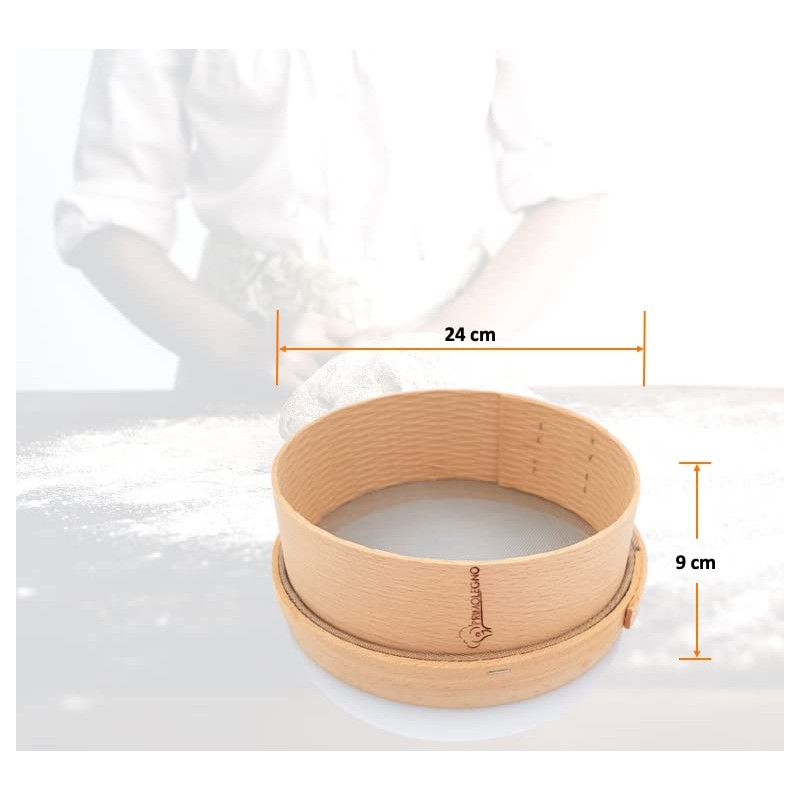PRIMOLEGNO Certified Solid Wood Sieve | Diameter 24 cm |