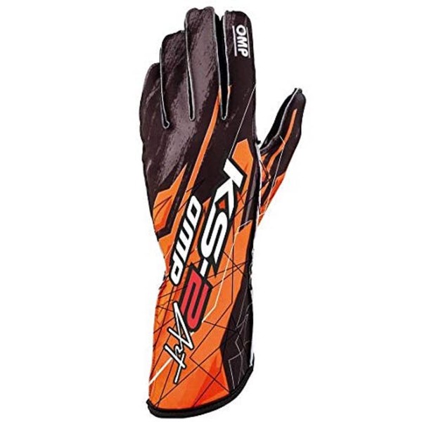 OMP - KS-2 Art Gloves Black/Orange - Size S (KB0-2748-A01-179-S)