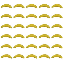 Fake Maggots Soft Worm Tipped Lure Wax Worms for Fishing or Pranks,Ice Fishing Lures Baits Perfect for Crappies Sunfish Catfish Bream Blue Gills Perch Trout Worms,Yellow&No Head,30PCS,LXLVOUEG