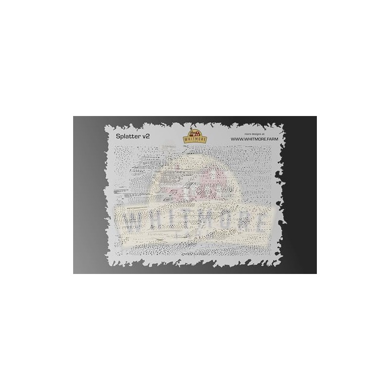 Splatter v2 Reusable Mylar Airbrush Template