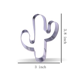 3.8 inch Cactus Cookie Cutter - Stainless Steel