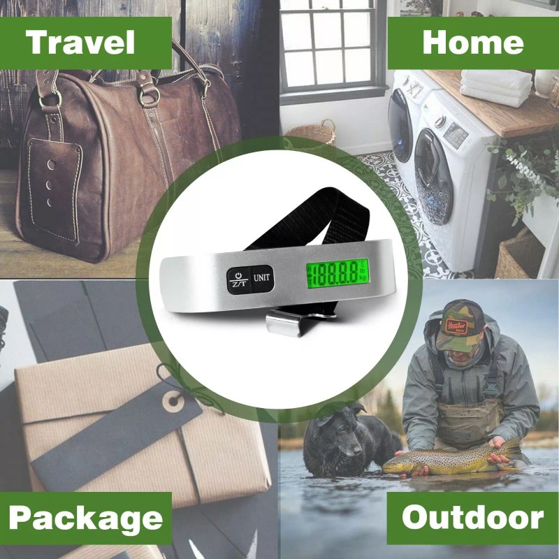 Camry Portable Digital Luggage Scale For Travel - 110lbs Hanging