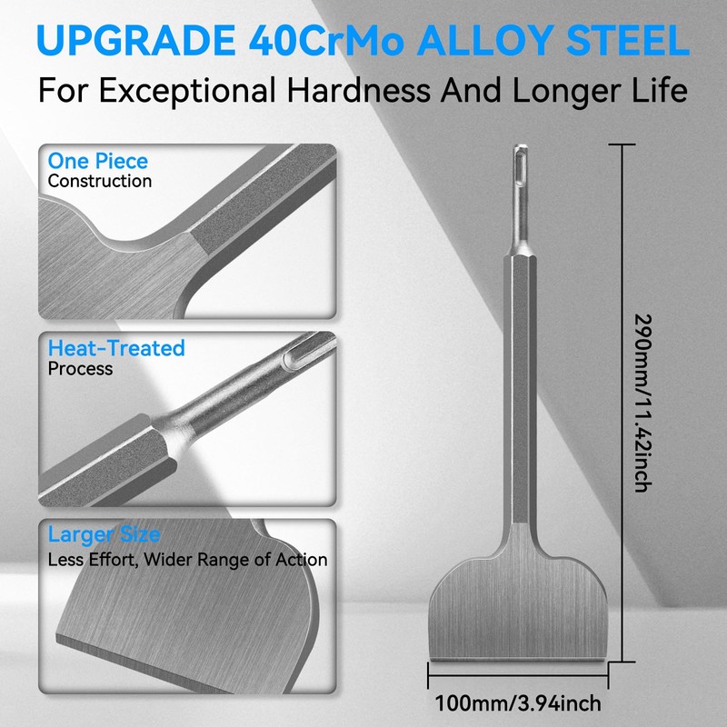 SDS Plus Chisel, 4 x 11Inch Removal Chisel for 4