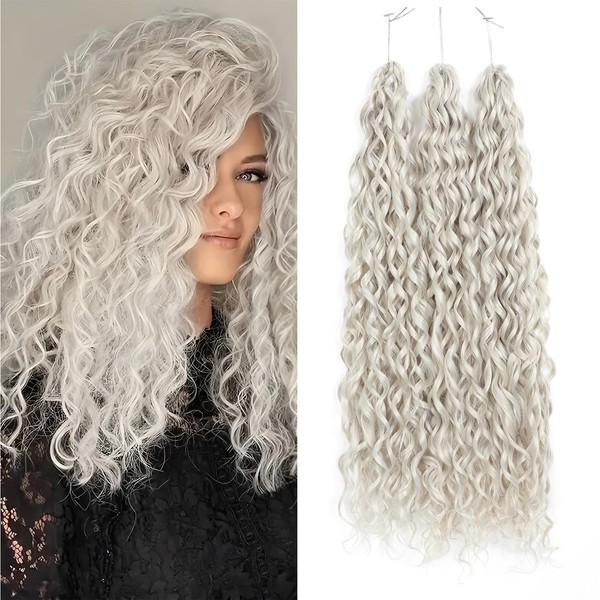 WoWCFyyds 24Inch Deep Wave Twist Curly Crochet Hair Extensions Pack