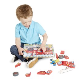 Melissa & Doug Deluxe Fire Truck Chunky Puzzle
