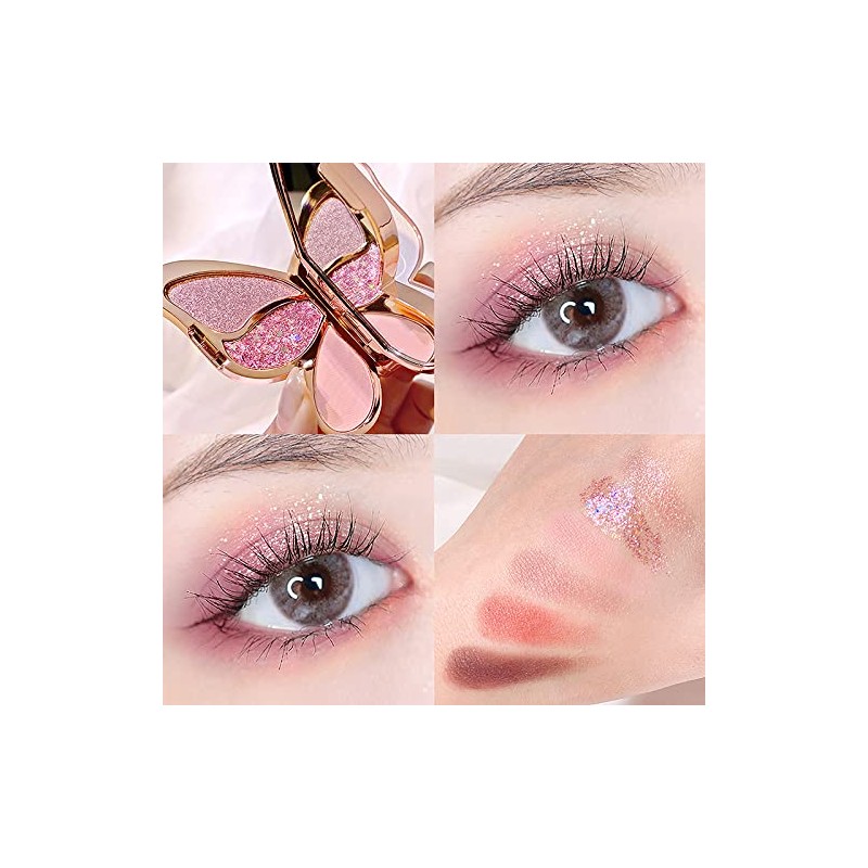 GECOMO Eyeshadow Palette, Mini Multi-Palette, Eye Palette, 6 Colors, Everyday