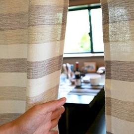 SunnyDayFabric Noren, Itawa, Scandinavian Style, Beige, Approx. 33.5 inches (85 cm) x 59.1 inches (150 cm) Length