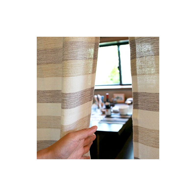 SunnyDayFabric Noren, Itawa, Scandinavian Style, Beige, Approx. 33.5 inches (85