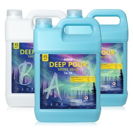 Bond Craftor Deep Pour Epoxy Resin Kit 3 Gallon, Casting Resin Epoxy 2:1 for 2-4 inch Depth, Clear Crystal resina epoxica for Art Craft, River Table, Bar Top, Wood