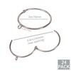 Openable Curtain Rings with Eyelets,3inch Heavy Duty Rustproof Metal Drapery