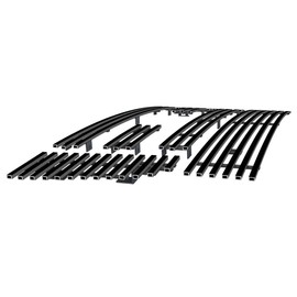 APS Compatible with Ford Ranger 2006-2012 FX4 XL XLT Main Upper Lower Bumper Stainless Steel Black 8x6 Horizontal Billet Front Grill Grille Insert Combo F67773J