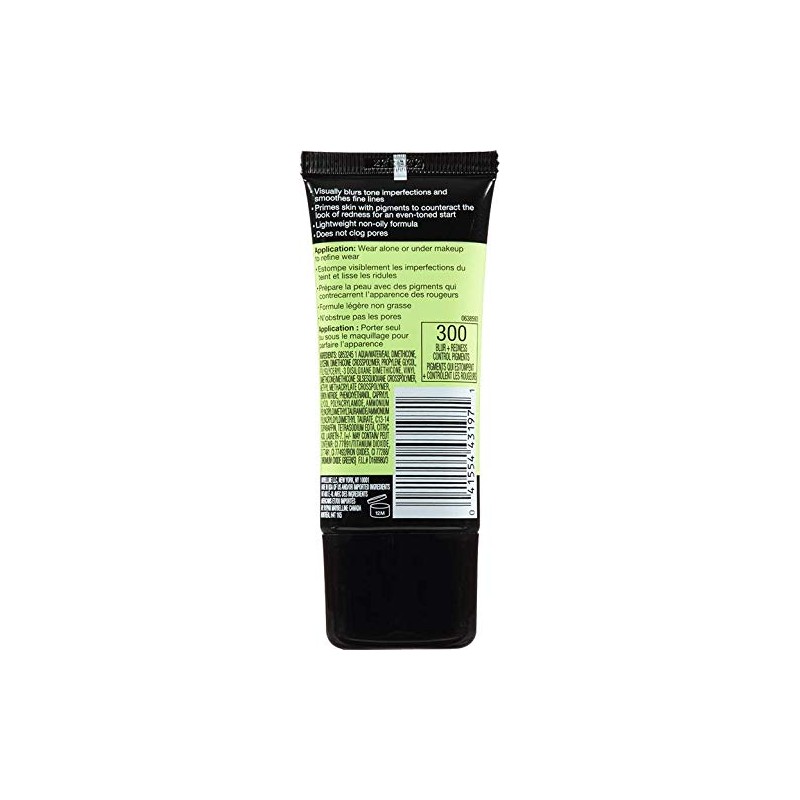 Maybelline Primer Master Prime Blur + Redness Control, color Verde,