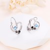 JZMSJF 925 Sterling Silver Paw Print Earrings Cute Puppy Cat