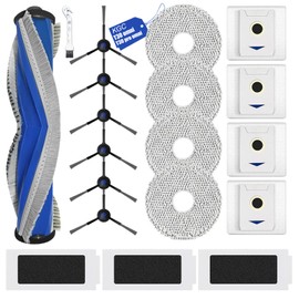 KGC 19 St1ck Zubeh?rset f1r Ecovacs Deebot T30 Pro Omni / T30 Omni Saugroboter, Ersatzteile mit 1 Gummi-Hauptb1rste, 3 HEPA-Filtern, 4 Staubbeuteln, 4 Wischpads, 6 Seitenb1rsten und 1 Reinigungsb1rste