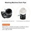 MECCANIXITY Washing Machine Drain Hose 0.8Ft PVC Extension Inner Connecting