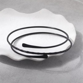 A-yeite Minimalist Boho Arm Cuff Adjustable Black Upper Arm Cuff Bracelets for Women Arm Bangle Armlets Adjustable Armband Party Jewelry