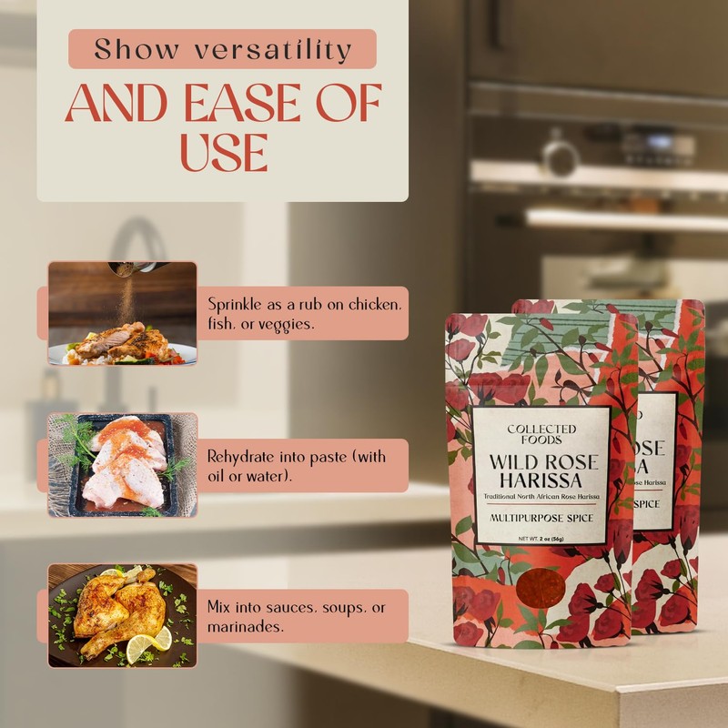 Premium Rose Harissa Spice Blend – Small-Batch Moroccan Seasoning with