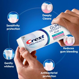 Crest Pro-Health Gum Detoxify Plus Toothpaste 4.5 oz Pack of 3 - Antibacterial Fluoride Toothpaste, Sensitivity Protection, Whitens Teeth, Anticavity, Plaque Control