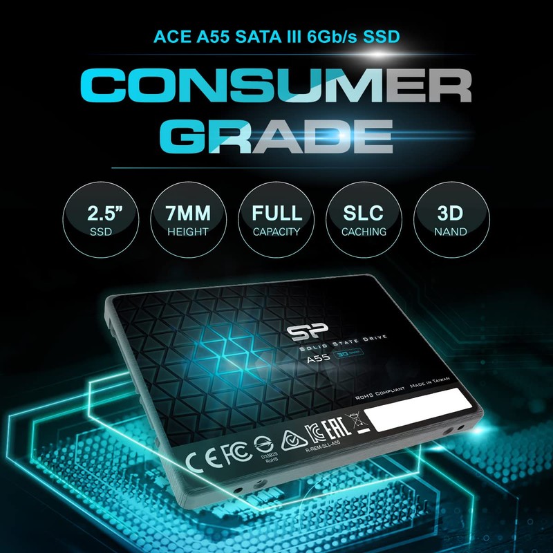 Silicon Power SSD 128GB 3D NAND A55 SLC Cache Performance