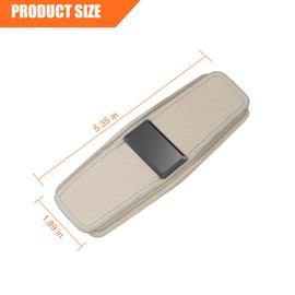 Norkmdi Car Sunglasses Holders for Sun Visor, Microfiber & Suede Leather Magnetic Double Vehicle Glasses Hanger Clip for Ticket Card, Auto Interior Eyeglasses Organizer, Universal Fit (Beige/Yellow)