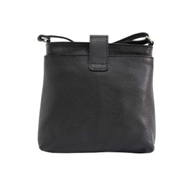 AMBRA Moda GL007 Women's Real Leather Handbag Shoulder Bag Citybag Girl Crossover, black