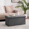 Youdesure Folding Storage Ottoman Bench for Living Room, 30 inch