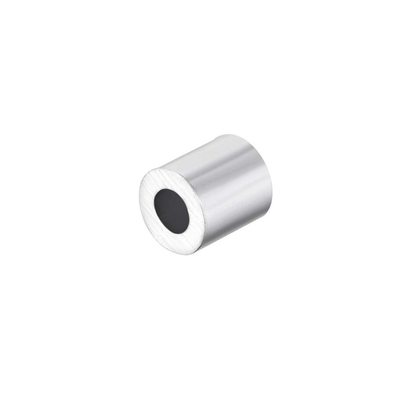 sourcing map M2 Aluminium Alloy Sleeve Crimp 2 mm Steel