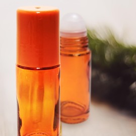 CLANRIZA Roll on Glass Bottles 1 OZ, Pack of 2 Orange, Empty Bottles, Refillable 30 ml Size With Rollers