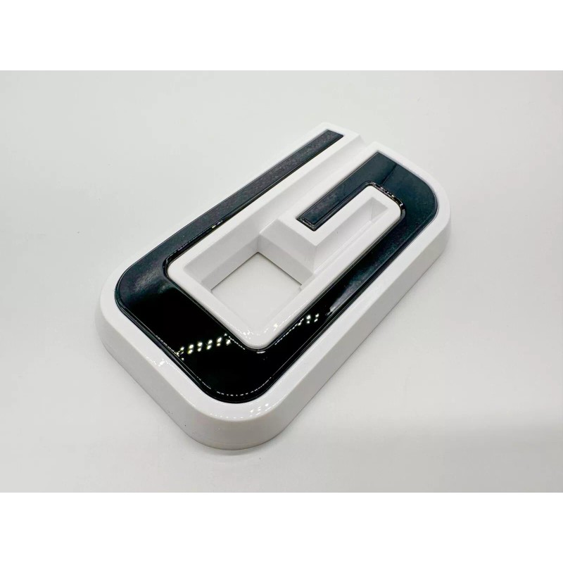 Auto Fit Rear Tailgate GMC Black White OVERLAY Emblem Badge