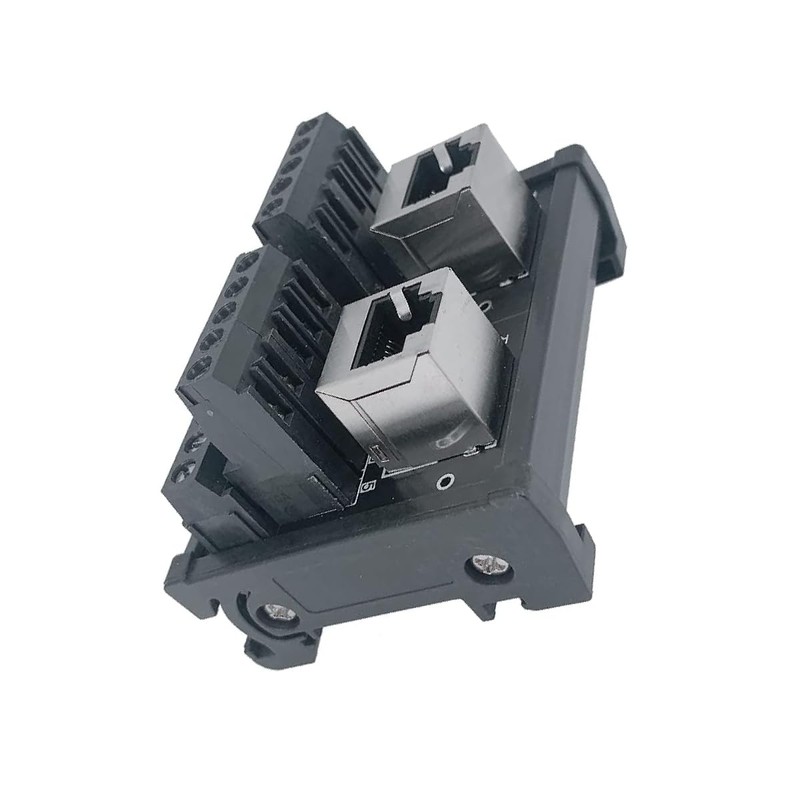 Harrisen RJ45 8P8C DIN Interconnect Mount Ethernet Connector Distribution Breakout