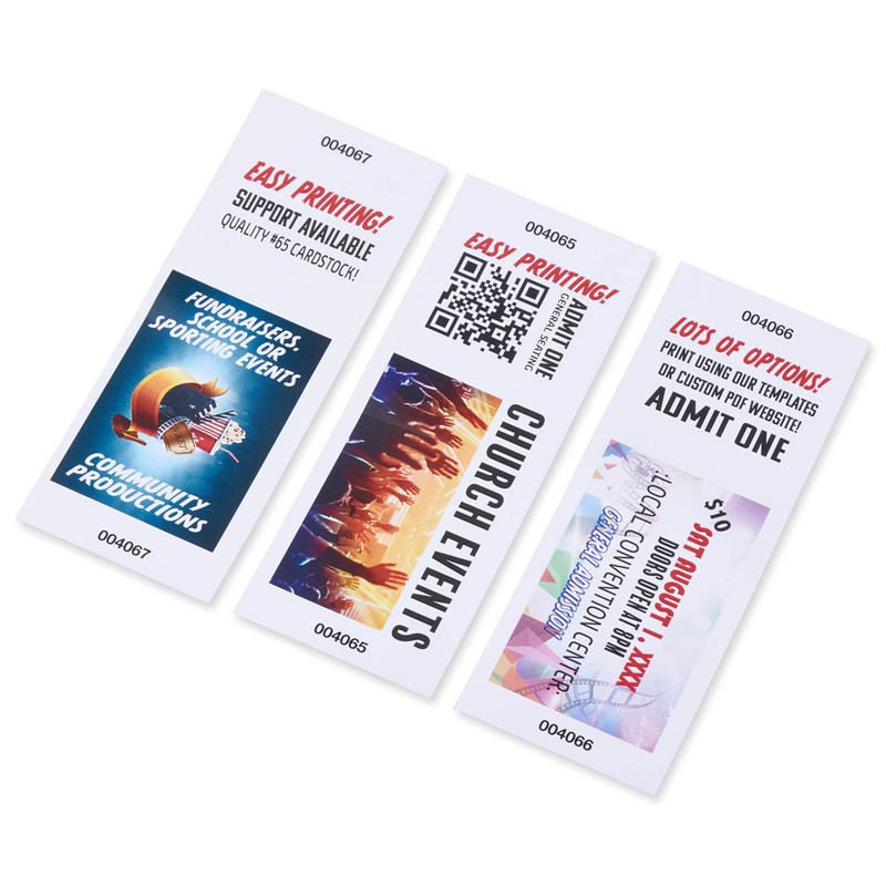 Printable Raffle and Event Tickets (Numbered) - 50 sheets/400 tickets!