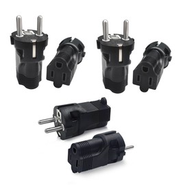 Type E/F Germany European Travel Adapter, Yinleader International Power Plug with 2 Outlet,US to Most of Europe EU German Russia French Norway Iceland Greece Korea Spain (6 Pack)