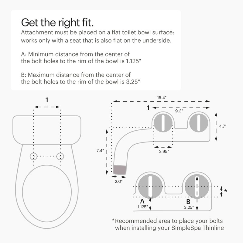 Brondell Bidet Attachment for Toilet SS-250 SimpleSpa Fresh Water Spray
