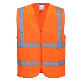 Portwest Hi-Vis Zipped Vest, Orange, 3X-Large