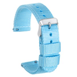 sourcing map Nylon Strap, Wide Durable Nylon Strap with Silver Buckle, Universal Replacement Canvas Bracelet, 2.4 cm, Nylon, No Gemstone
