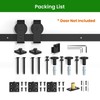 SMARTSTANDARD 60" Bifold Sliding Barn Door Hardware Kit, 5ft Top
