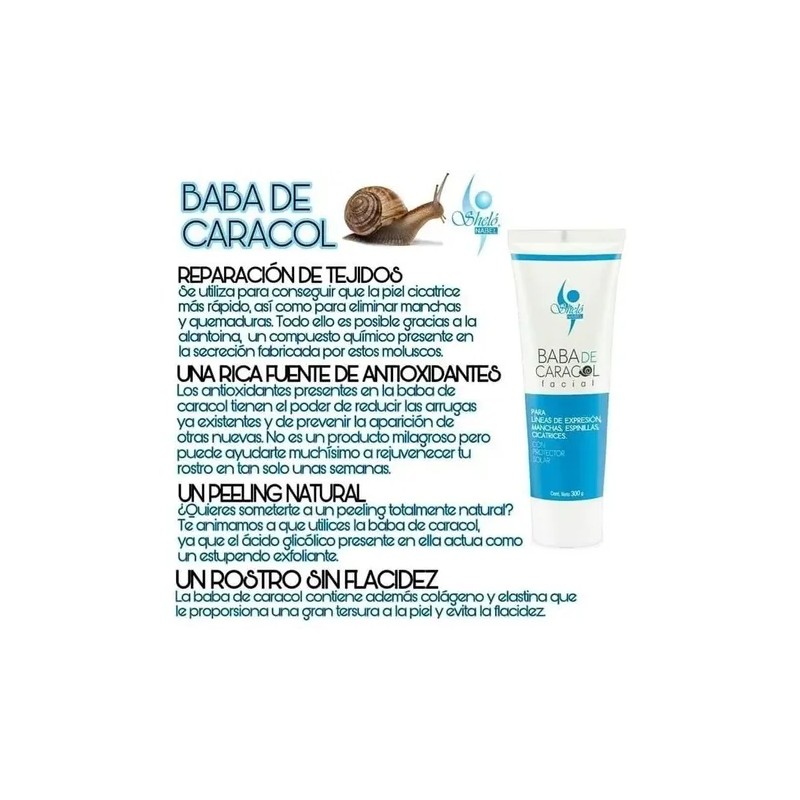 Crema Baba Caracol – Manchas, Acne, Cicatrices, Paño, Arruga