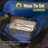 Summit Set of 2 Nesting Aluminium Mess Tins for Camping