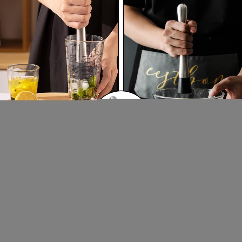 1pc Stainless Steel Cocktail Muddler, Essential for Cocktail Making Set,
