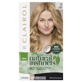 Clairol Natural Instincts Semi-Permanant Hair Colour, 9 Light Blonde, Ammonia Free, Natural Hair Colour