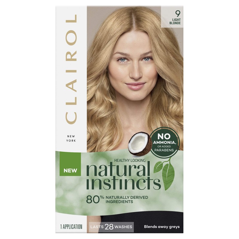 Clairol Natural Instincts Semi-Permanant Hair Colour, 9 Light Blonde, Ammonia