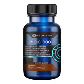 HEALTHADDICTION - Florapoo Probióticos - Apoyo Digestivo y Equilibrio Intestinal - Favorece el Tránsito Intestinal y Bienestar Digestivo - Con Cepas Activas - 60 Cápsulas de Alta Calidad