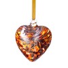 November Topaz 8cm Birthstone Glass Heart