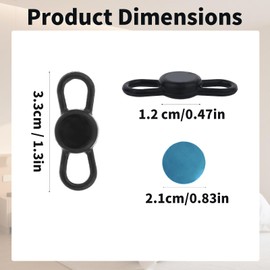 15pcs Magnetic Pen Holders, Silicone Flexible Pencil Holder Small Adjustable Magnetic Marker Organizer for Whiteboard Fridge Office Classroom Desk (Black)