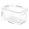 YIHONG YIHONG 6 Pack Clear Pantry Organizer Bins, Plastic Containers