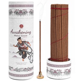 Tibetan Incense Stiks - Himalayas Natural Organic Incense - Including 180 Sticks and 1 Brass Incense Holder Long Time Lasting for Meditation, Yoga, Reiki, Healing, Aromatherapy Energy Cleansing