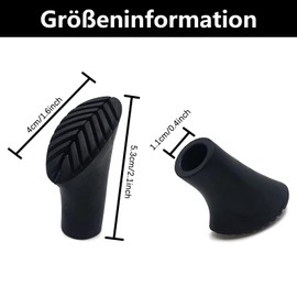 Nordic Walking Poles Rubber Buffer, Nordic Walking Poles Rubber Buffer, Rubber Buffer for Walking Poles, Hiking Poles, Rubber Buffers, Nordic Walking Poles (10 mm)