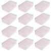 Goodma 12 Pieces Rectangular Plastic Boxes Empty Storage Organizer Containers