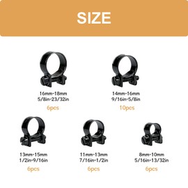 34PCS 5 Sizes 8-18mm Fuel Line Clamps Clips Assortment Kit 1/4" 5/16" 3/8" Fuel Injection Gas Line Automotive Diesel Petrol Pipe Hose Clamps DD025-BN