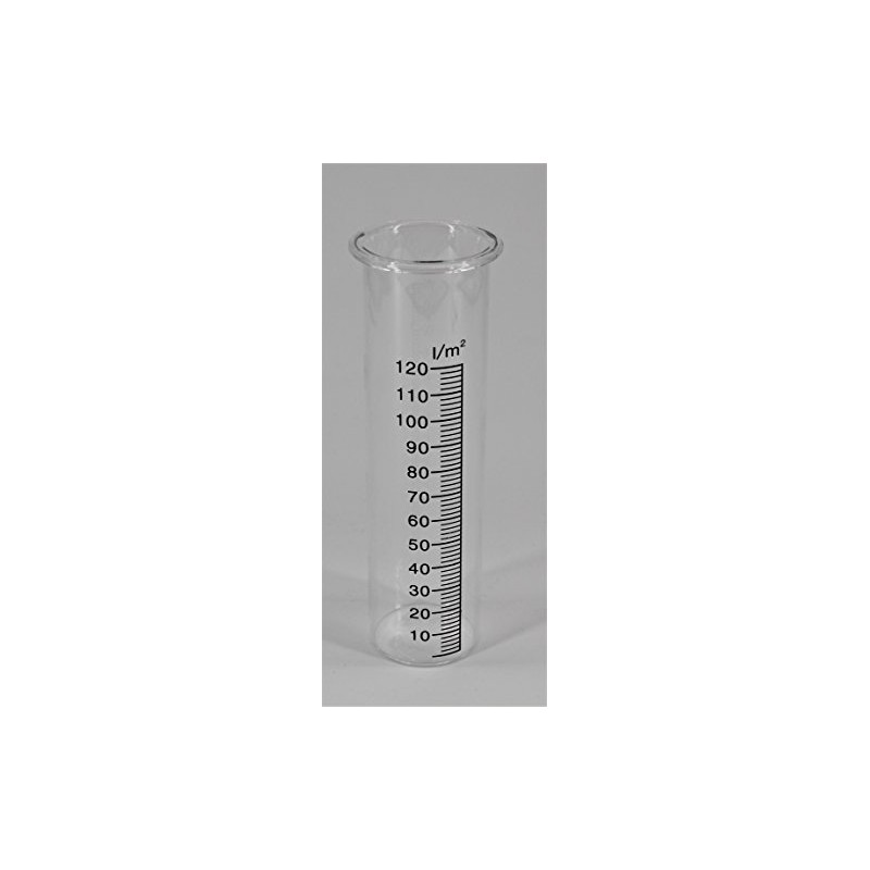powershop11 Rain gauge glass, 15 cm, real glass with black
